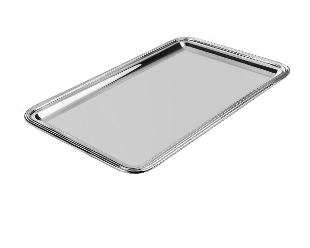 Rectangular tray inglese silver