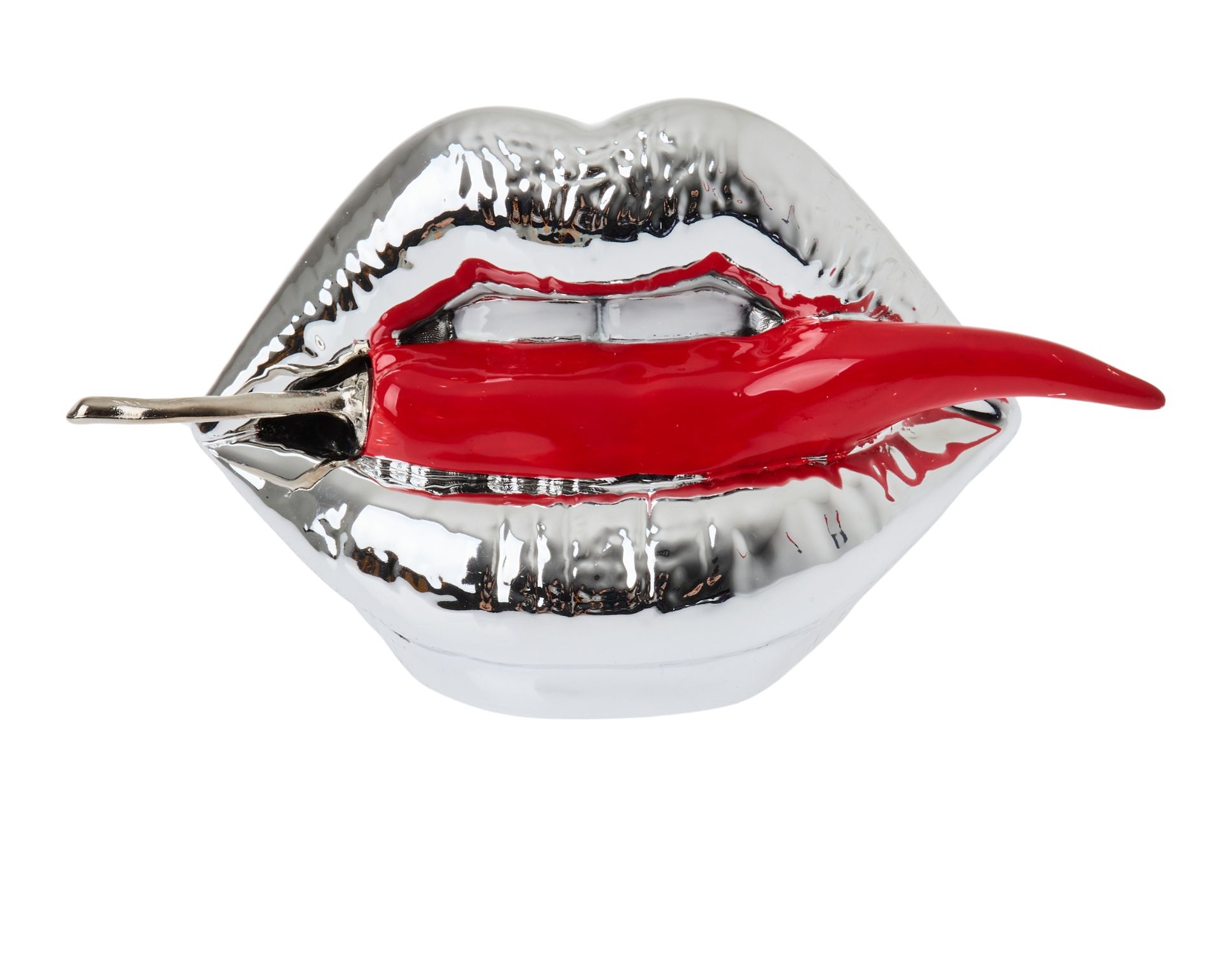 Silver Little Mouth And Red Chilly Pepper Selezione Zanolli 187909 875bpp0347