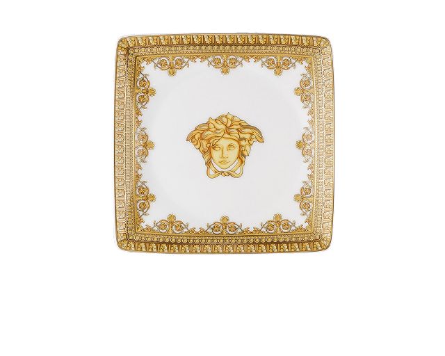 Plate baroque porcelain white