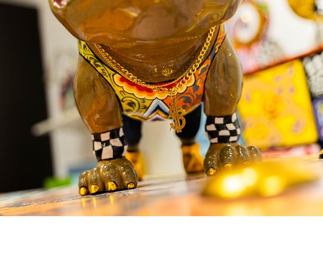 Bulldog Dozer L Dipinto A Mano Toms Drag 186406 753td4587
