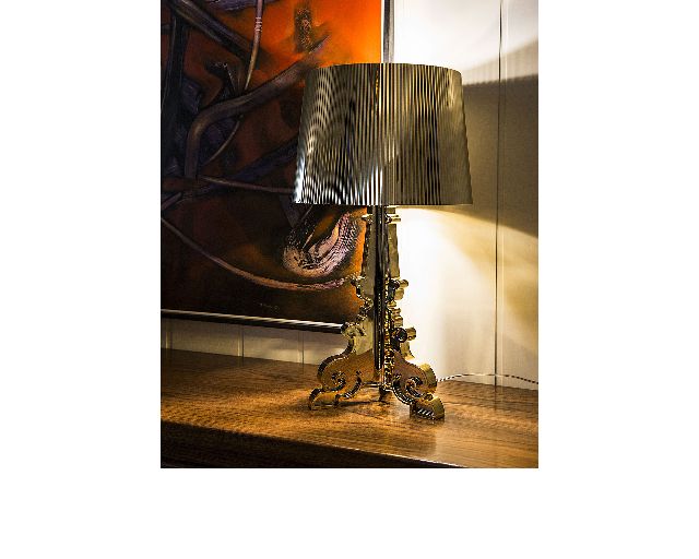 Lampada da tavolo bourgie oro con dimmer