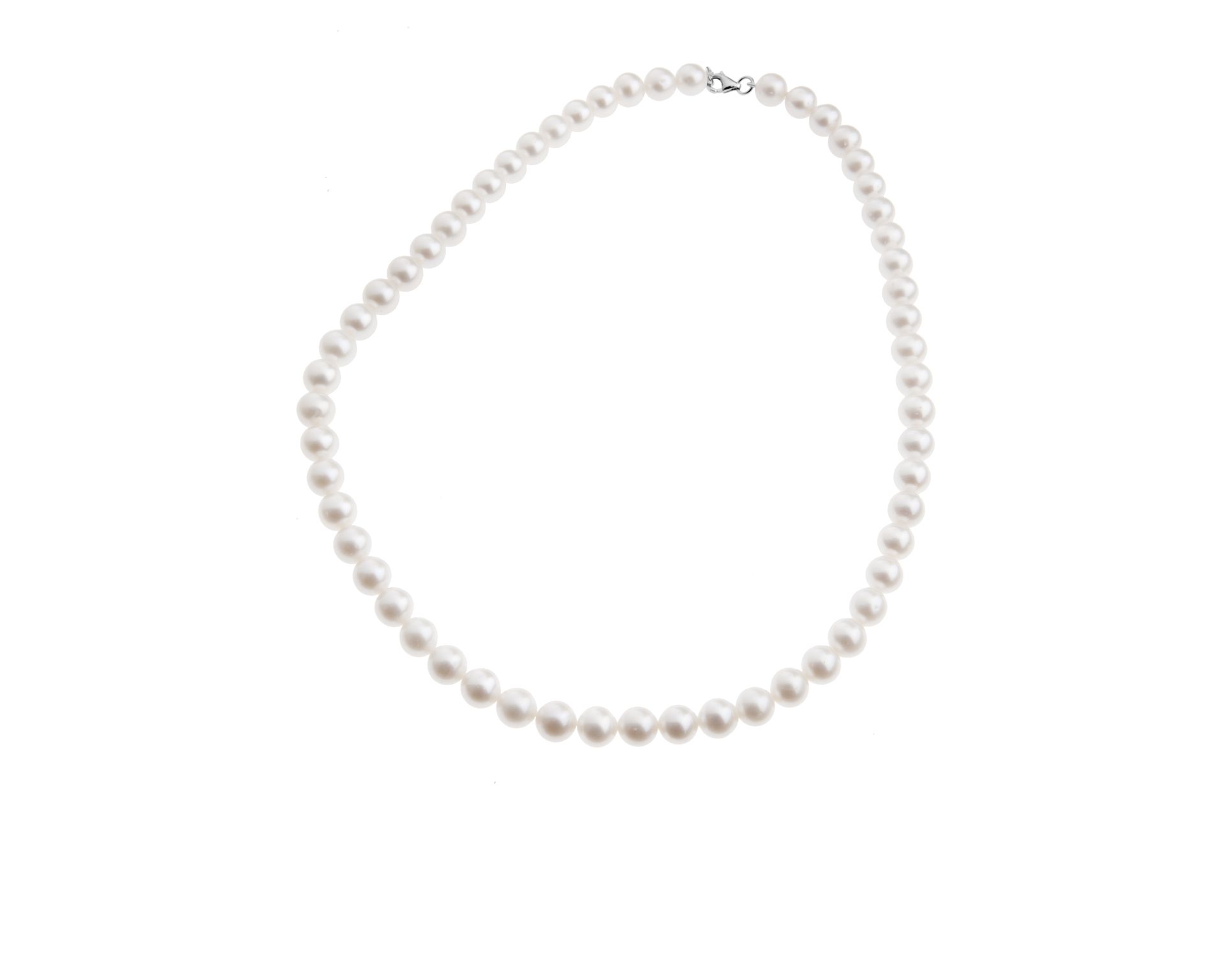 Collana Oro 750 E Perle Bianche Coltivate 24 Mesi Selezione Zanolli