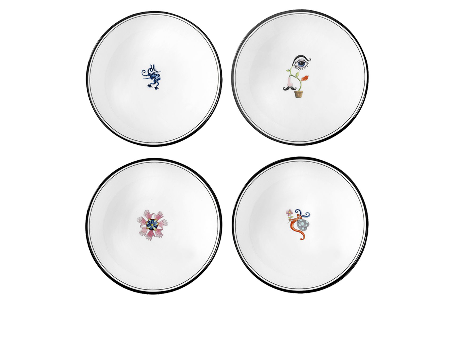 Set Coppette Arcadia Bianco Porcellana 4 Pezzi Richard Ginori 167005 F14000x40000165b54