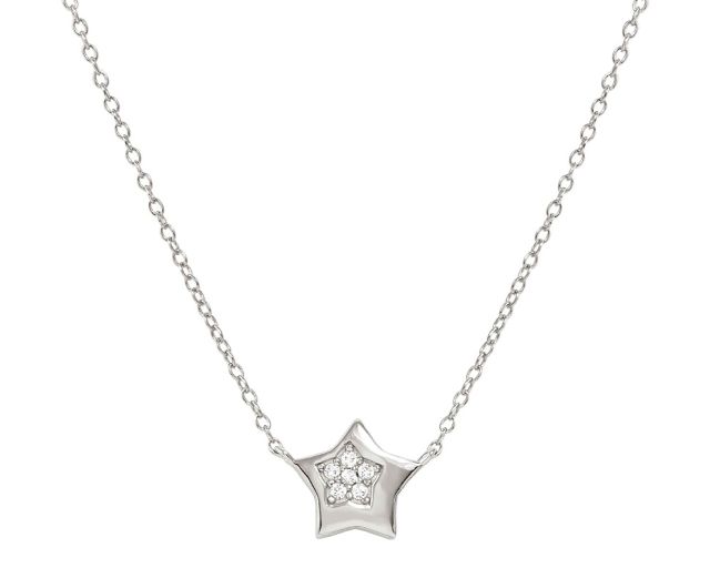 Collana petit sparkle argento stella e zirconi
