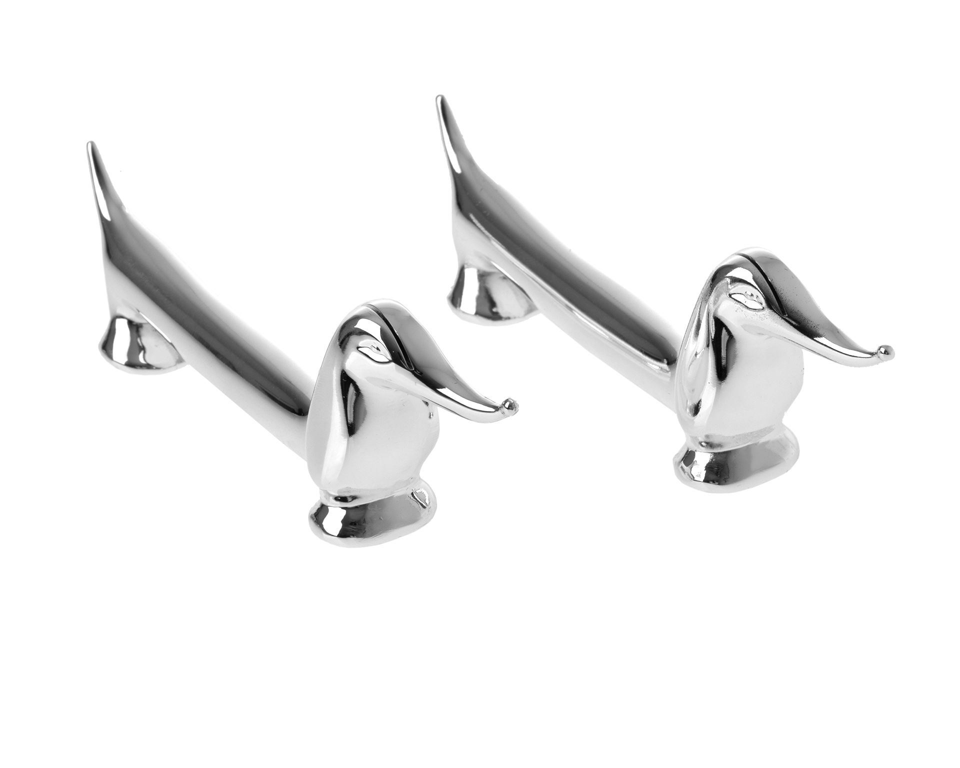 Coppia Appoggia Posate Cagnolino Silver Plated Selezione Zanolli