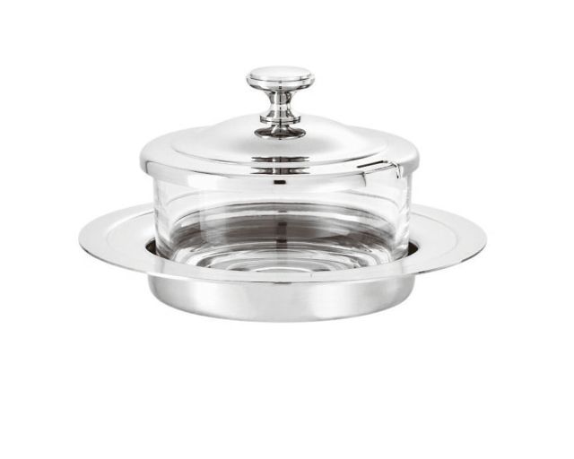 Cheese bowl elite steel and crystal