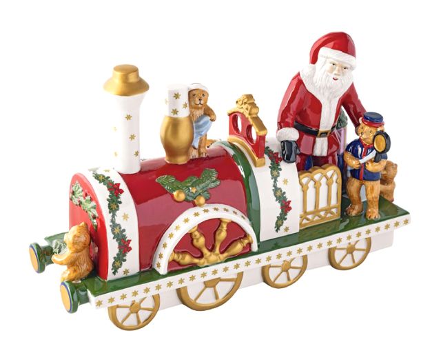 Idea regalo natale locomotiva christmas toys memory porcellana