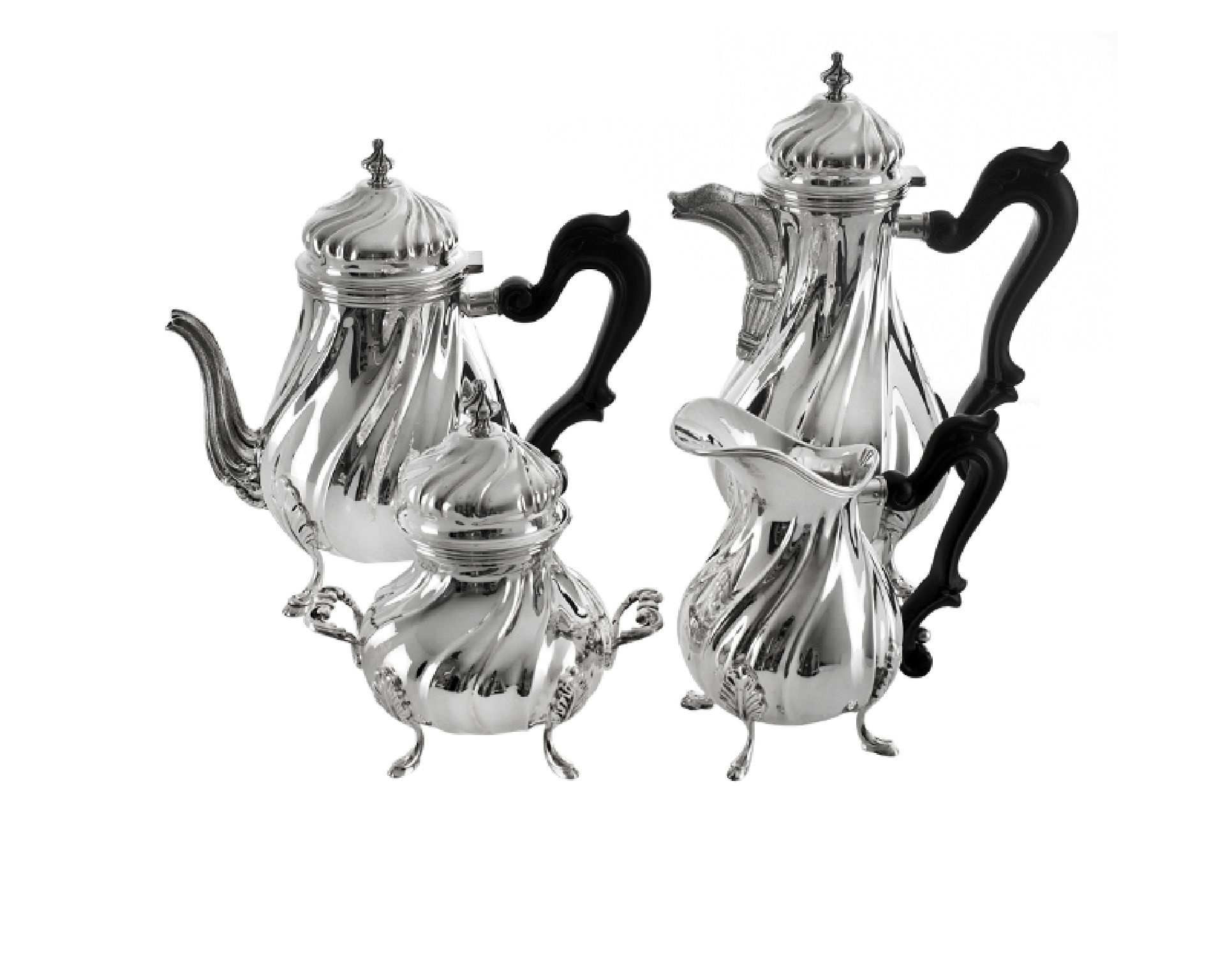 Coffee Set Torcon Silver 4 Pieces Selezione Zanolli