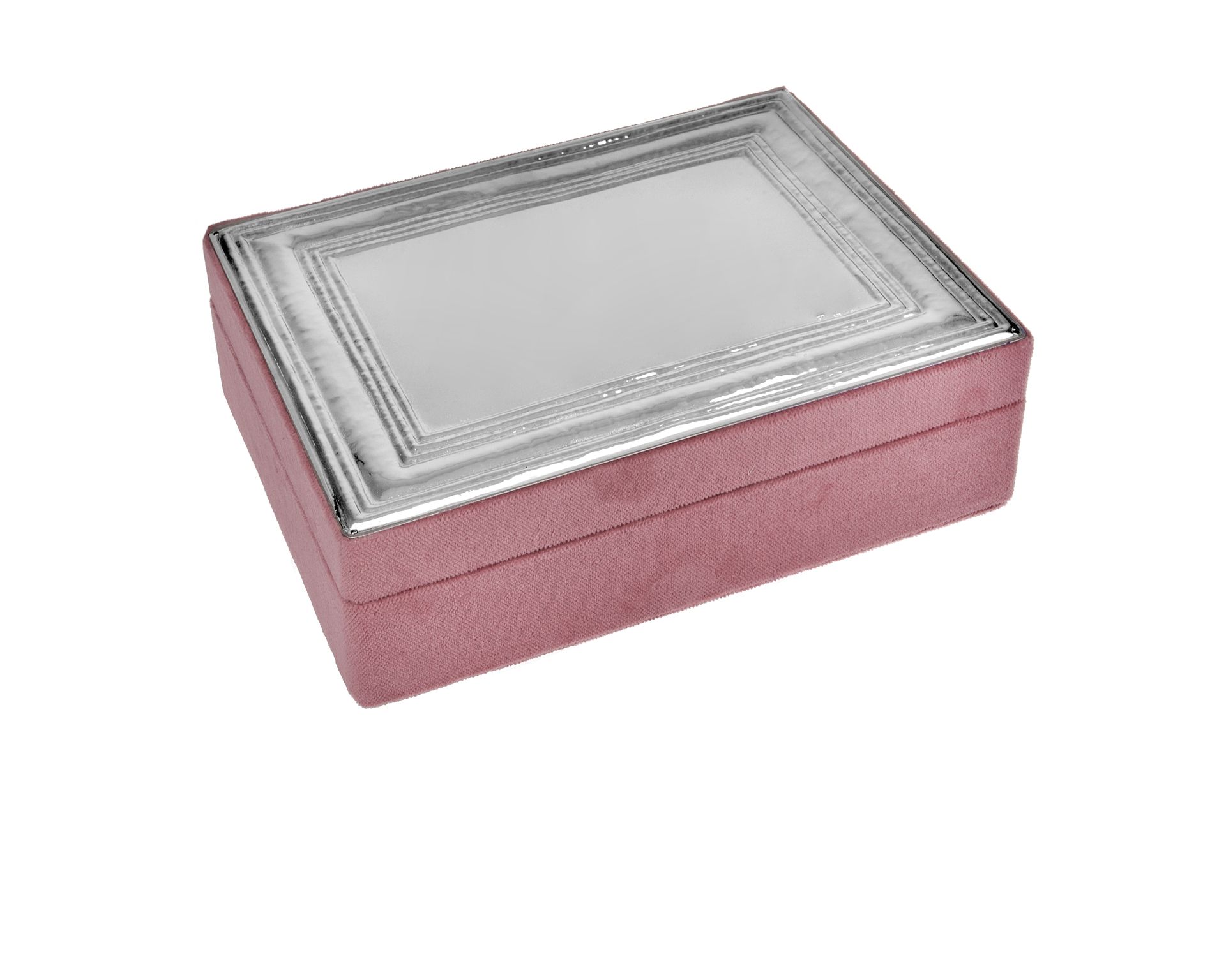 Scatola Portagioie Argento E Velluto Rosa Selezione Zanolli 131945 248sc536ra