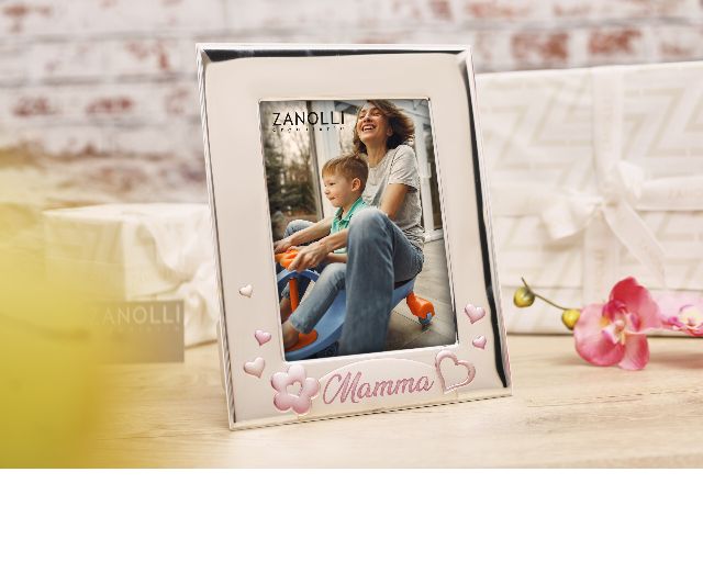 Cornice mamma argento pvd