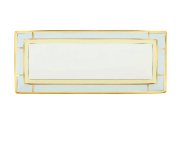 Rectangular valet tray diva porcelain blue