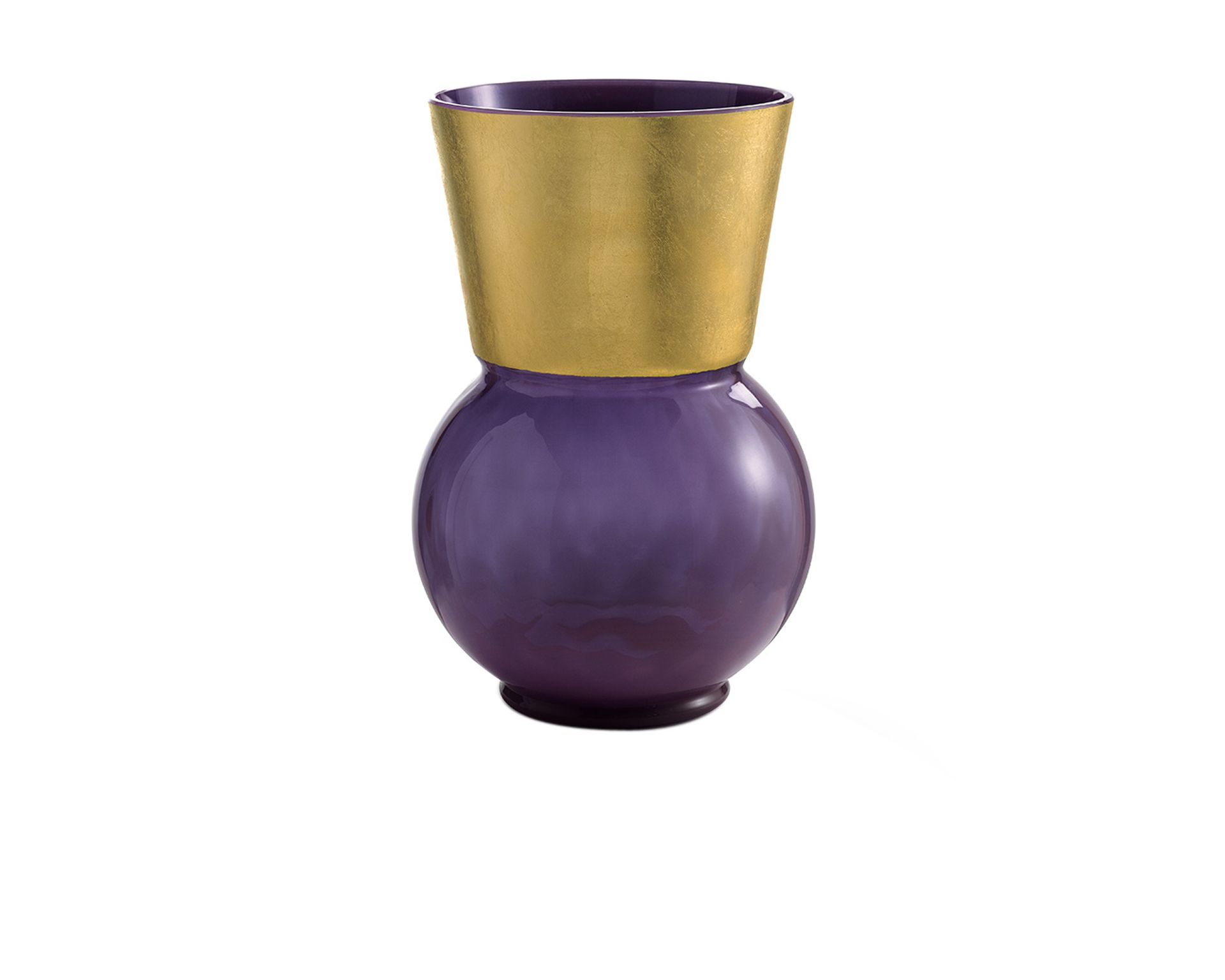 Vaso Basilio Vetro Di Murano Viola E Oro Medio Nasonmoretti 148686 843basilioim