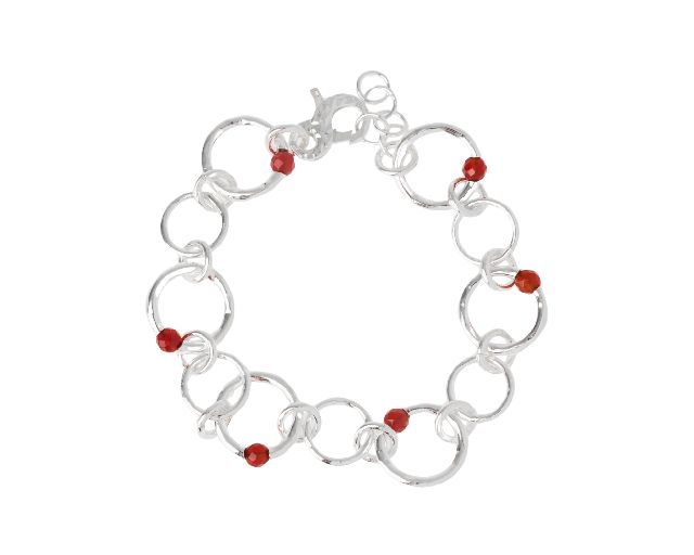 Bracelet dafne silver and carnelian