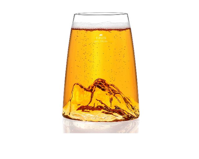 Long drink glass topographic tofane