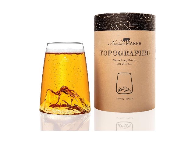 Long Drink Glass Topographic Tofane Alaskan Maker 189454 200vdto