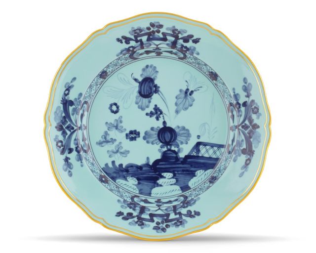 Round tray oriente italiano iris porcelain