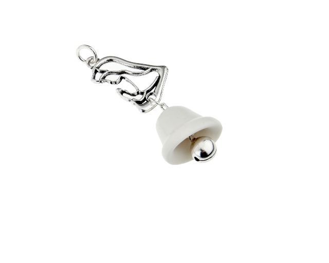 Campanella madonna metallo argentato con scatola