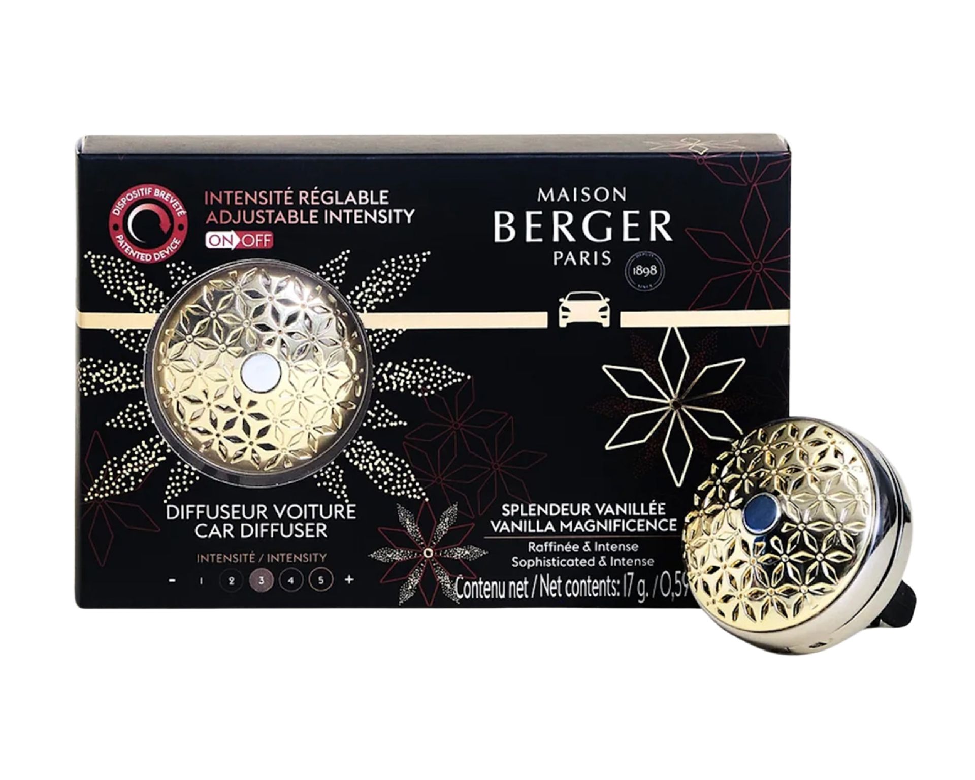 Car Diffuser Pomelis With Splendeur Vanillee Refill Maison Berger Paris
