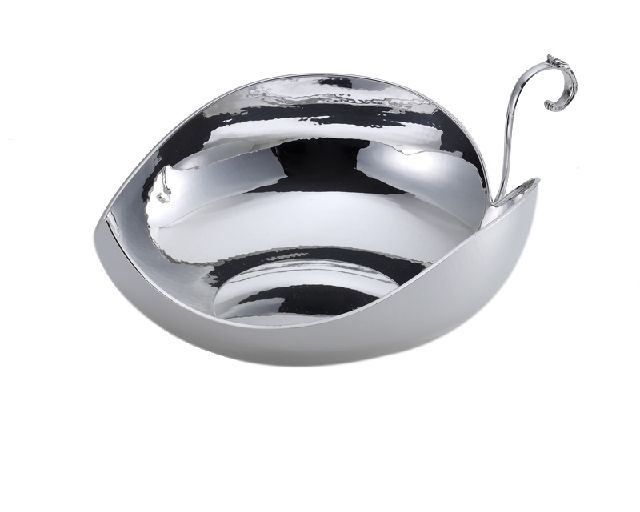 Bowl foglia moderna silver