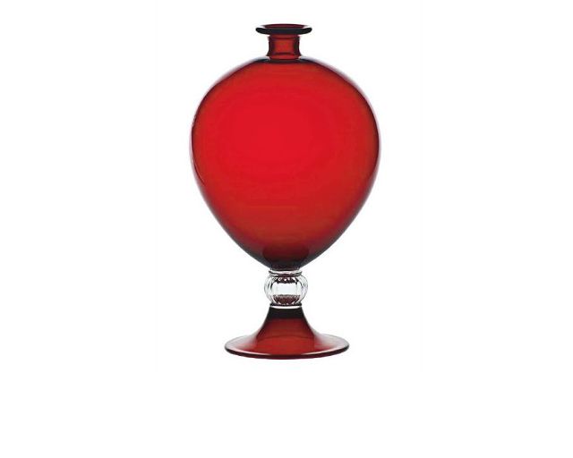 Vase veronese murano glass red