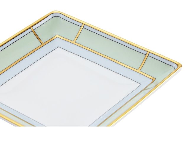 Square Valet Tray Diva Porcelain Green Richard Ginori 183616 F17201cp22013xd00