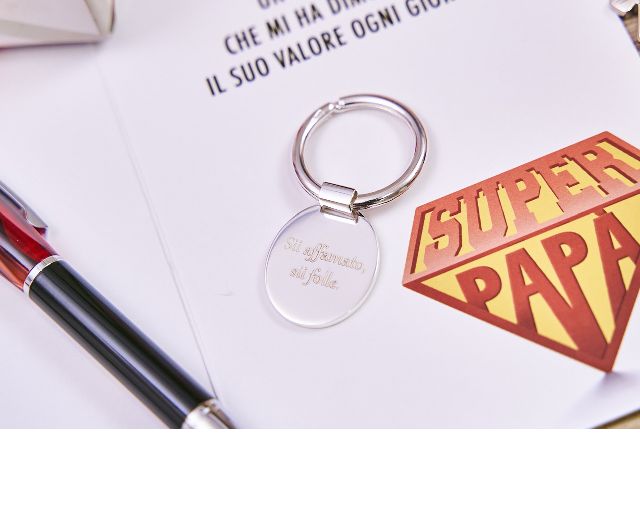 Keychain Silver With Oval Plate Selezione Zanolli 151101 2vb48pc