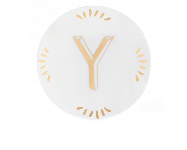 Little Plate Lettering Porcelain Letter Y Bitossi Home 162617 954let00025