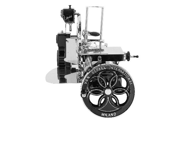 Flywheel meat slicer b114 steel black and silver