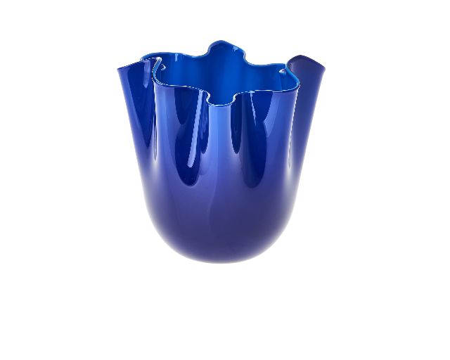 Vase fazzoletto murano glass sapphire