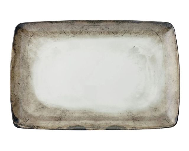 Piatto rettangolare shade earth porcellana