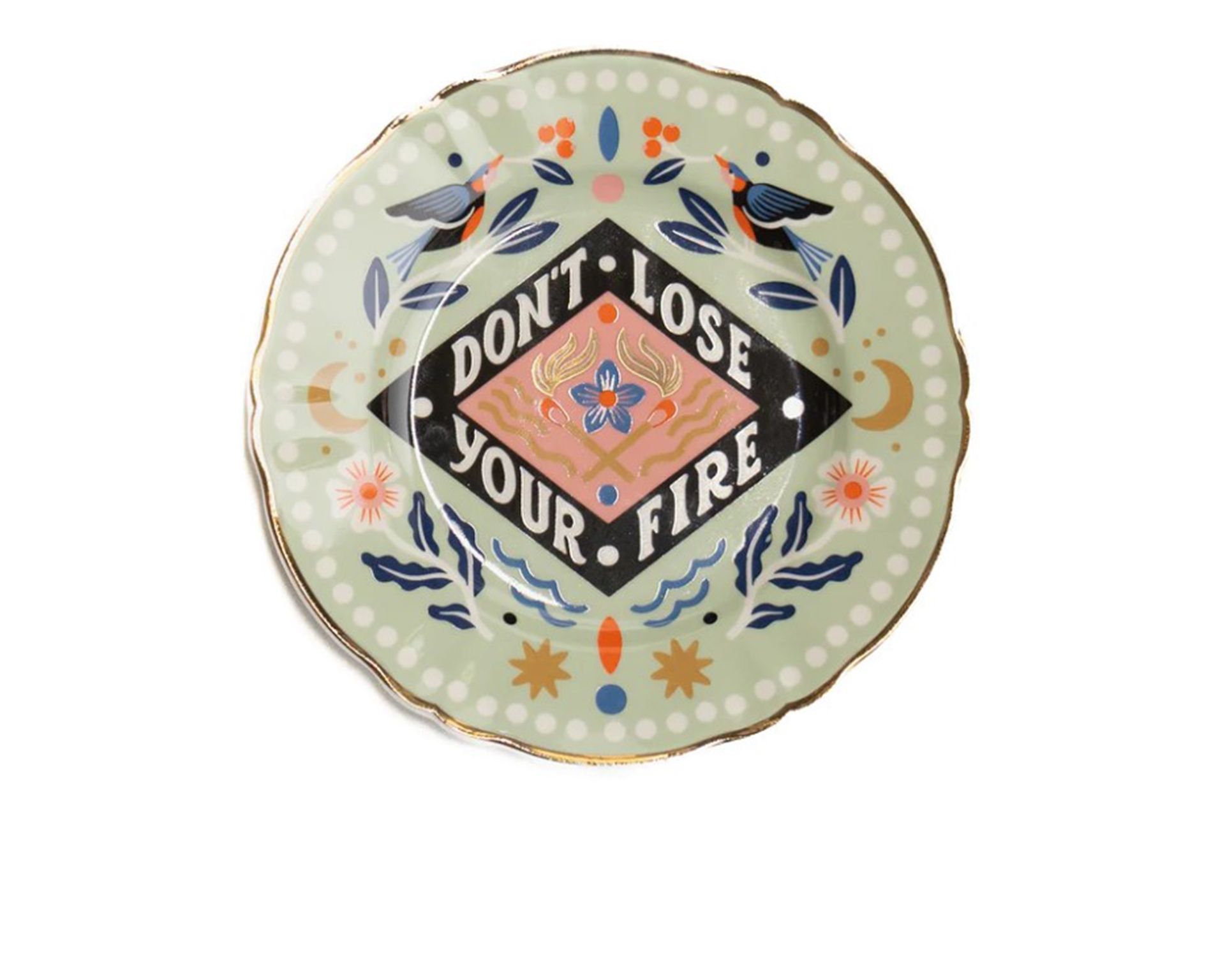 Plate The Love Party Porcelain Dont Lose Your Fire Bitossi Home 173469 954car00002