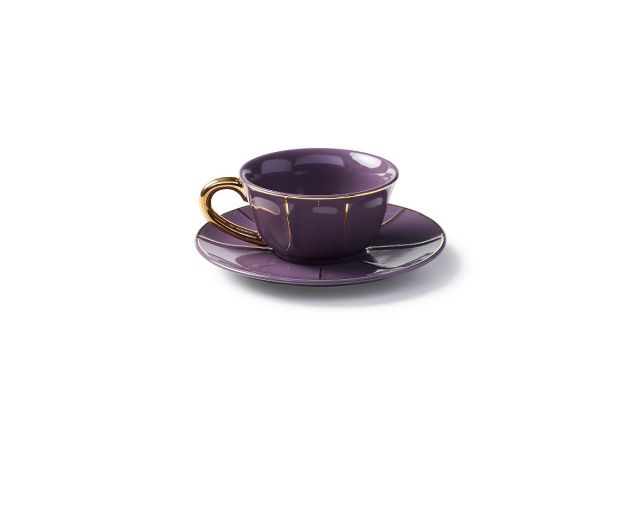 Tea Cup La Tavola Scomposta Porcelain With Saucer Bitossi Home 162574 954ftb00504