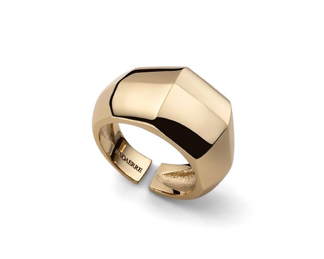 Anello dinamica in bronzo dorato