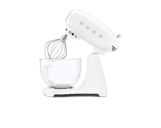 Stand Mixer Full Color White With Glass Bowl Smeg 158533 891smf13wheu