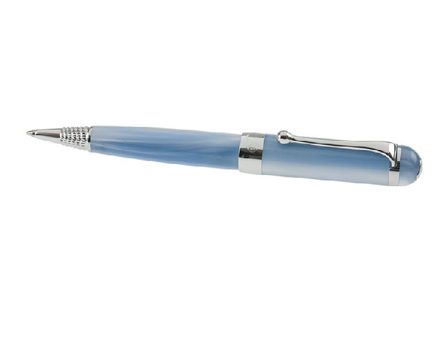 Penna a sfera alpha azzurra iridescente