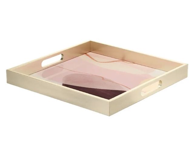 Squared tray dune di seta