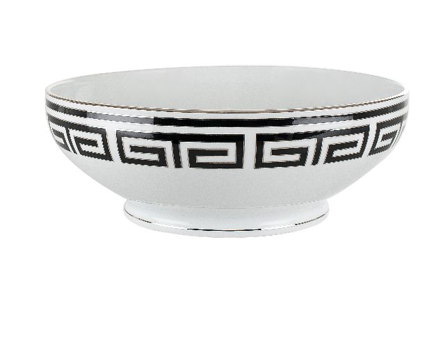Salad bowl labirinto nero porcelain