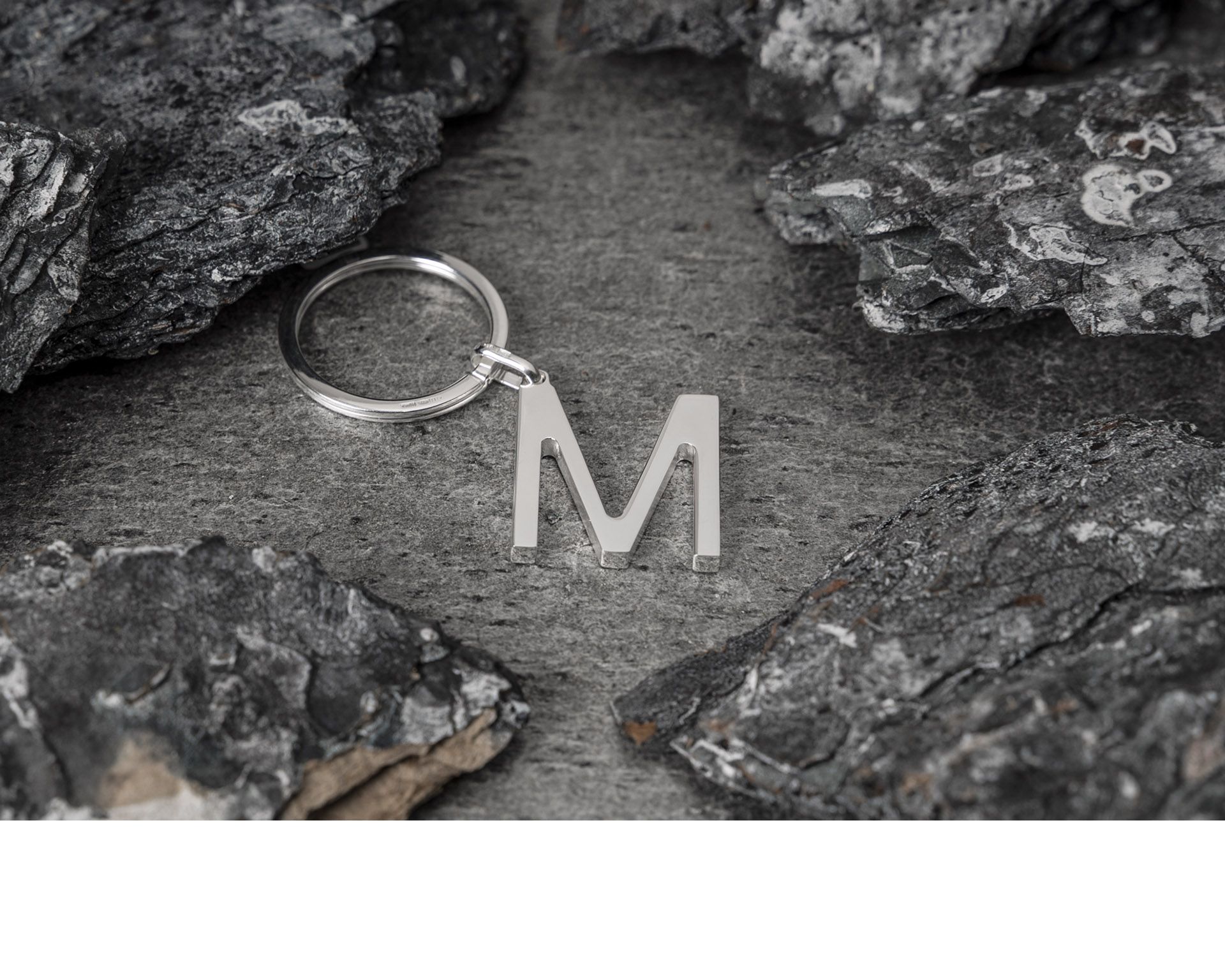 Portachiavi Argento Lettera M Selezione Zanolli 10958 2vpcm