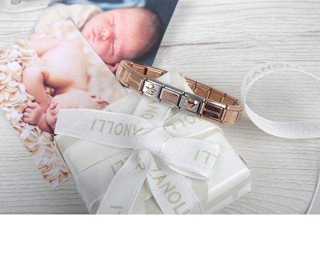 Bracciale composable acciaio mamma e bimba