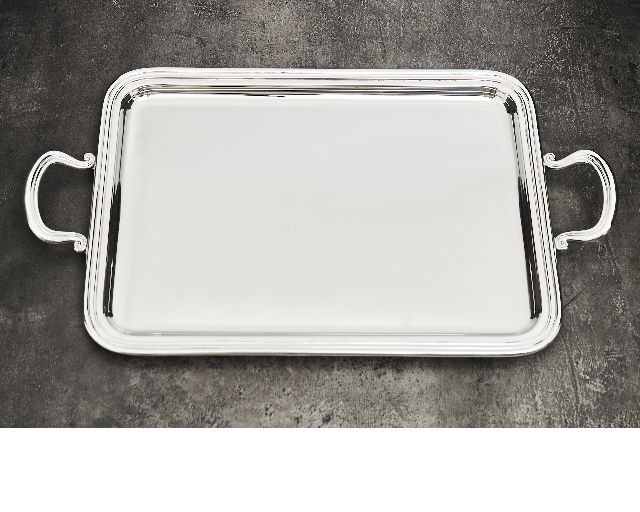 Rectangular tray silver 1205 grammi in english style