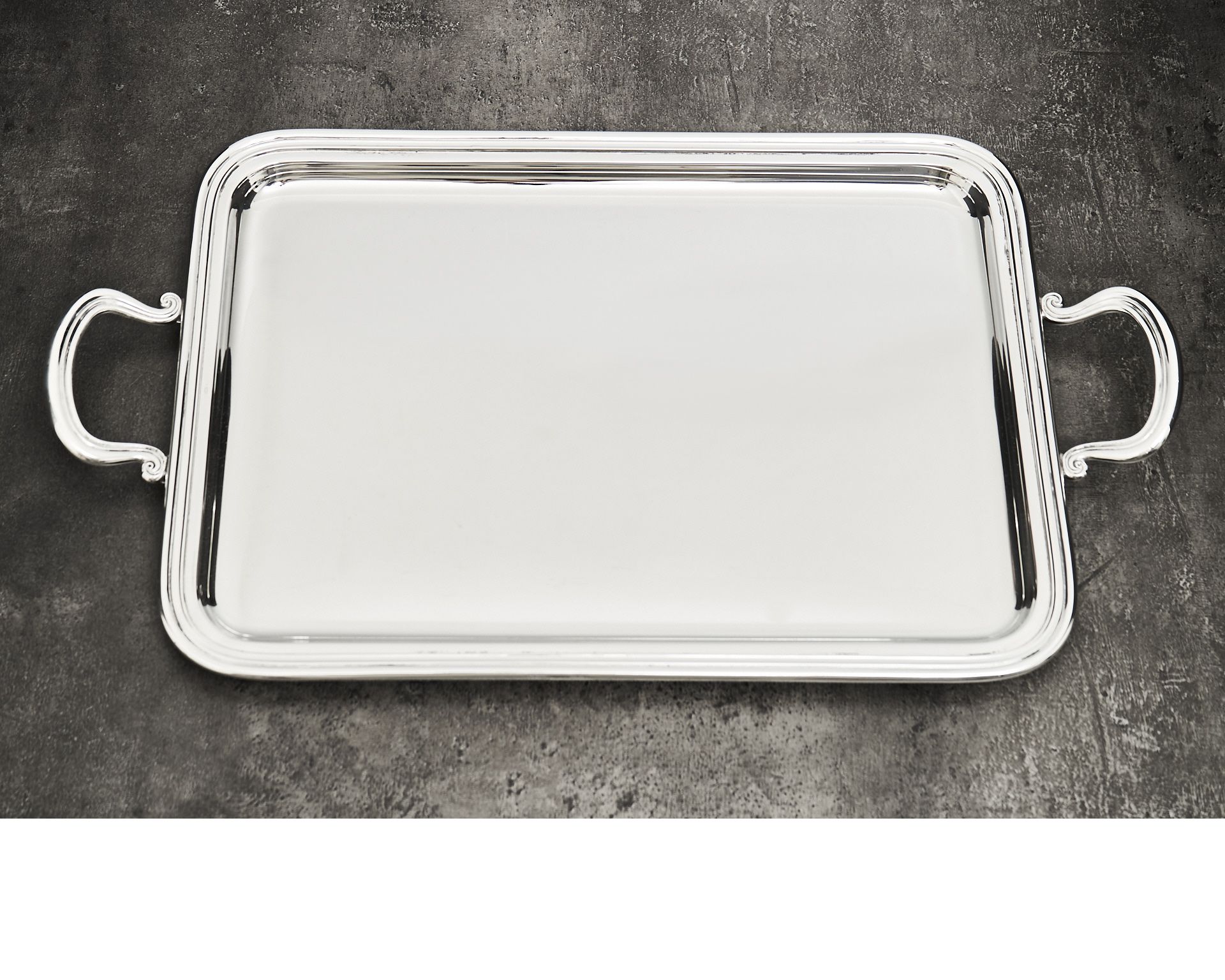 Rectangular Tray Silver Zanolli Vintage 186678 Us0007496