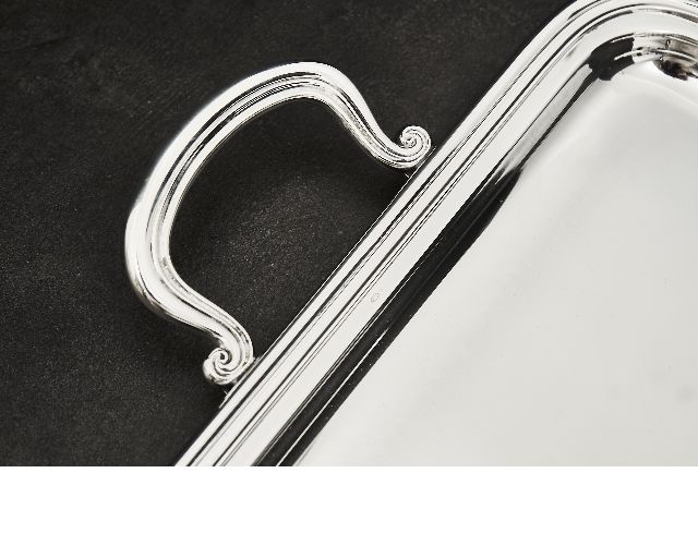 Rectangular Tray Silver Zanolli Vintage 186678 Us0007496