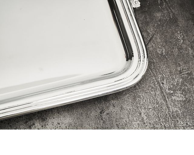 Rectangular Tray Silver Zanolli Vintage 186678 Us0007496
