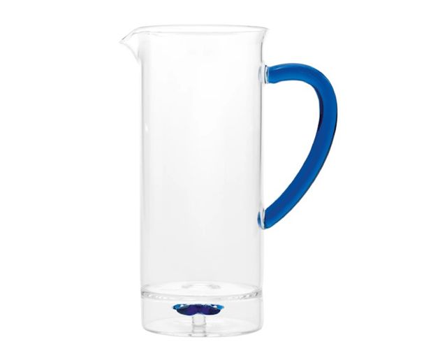 Caraffa grande teca mare stella marina blu