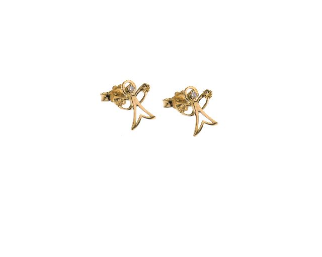 Orecchini angels oro 750‰ con diamante
