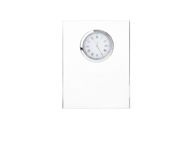 Table clock in crystal