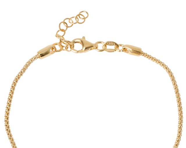 Bracciale Argento Dorato Sfere Diamantate Centrali Selezione Zanolli 191008 611br00529