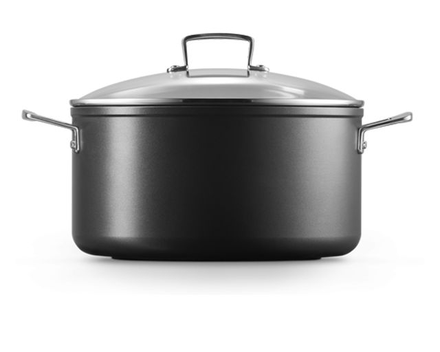Pentola In Alluminio Antiaderente Nero Con Coperchio Le Creuset