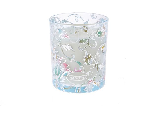 Candleholder Glass Cinnamon Blue With Sugared Almonds Selezione Zanolli 170691 592215802azhx