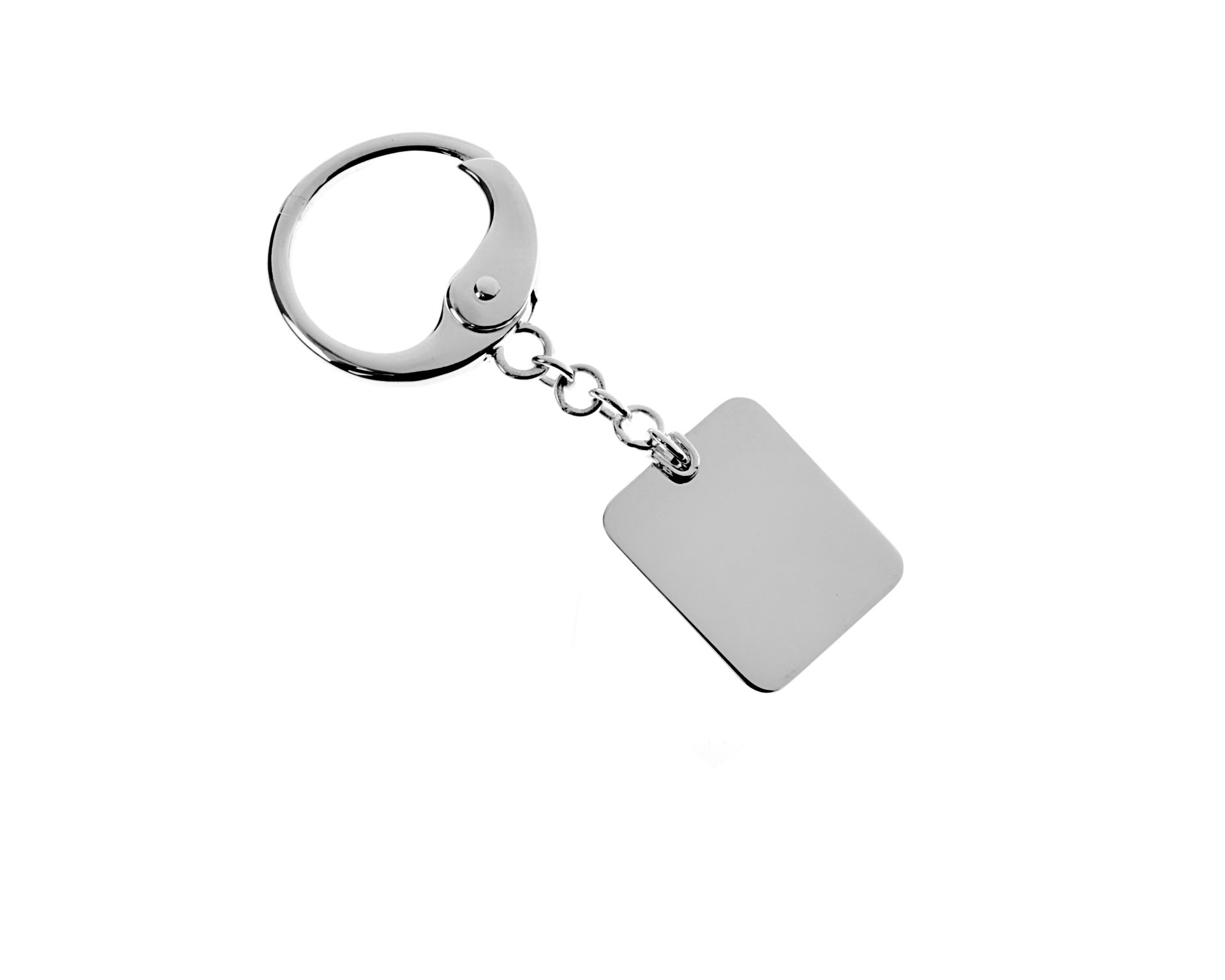 Portachiavi Argento Con Piastrina E Moschettone Selezione Zanolli 145283 834pc962